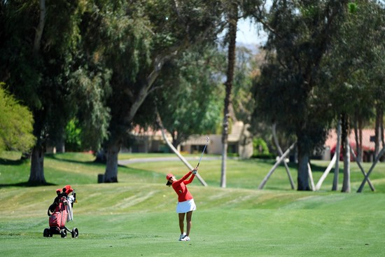 17 APR 2018: The 2018 Mountain West Women's Golf Championship is held at the Mission Hills Country Club in Rancho Mirage, CA. Jamie Schwaberow/NCAA Photos