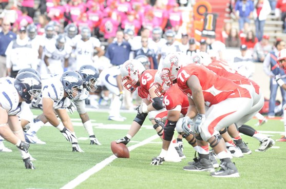 Lobo offensive line.