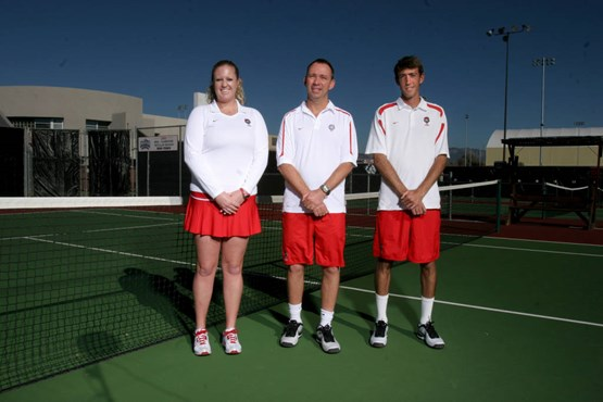 Assistant coach Michelle Heidbrink, head coach Roy Canada and volunteer coach Gui Dupont.