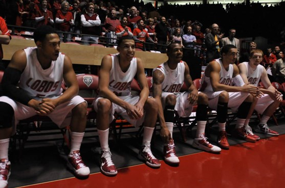 The Starting Lineup Left to Right:Dairese Gary, Kendall Williams, Chad Adams, Drew Gordon and Alex Kirk