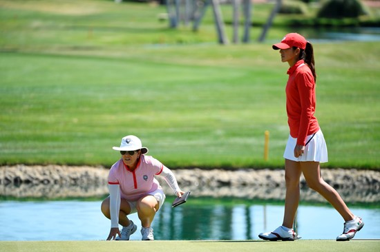 17 APR 2018: The 2018 Mountain West Women's Golf Championship is held at the Mission Hills Country Club in Rancho Mirage, CA. Jamie Schwaberow/NCAA Photos