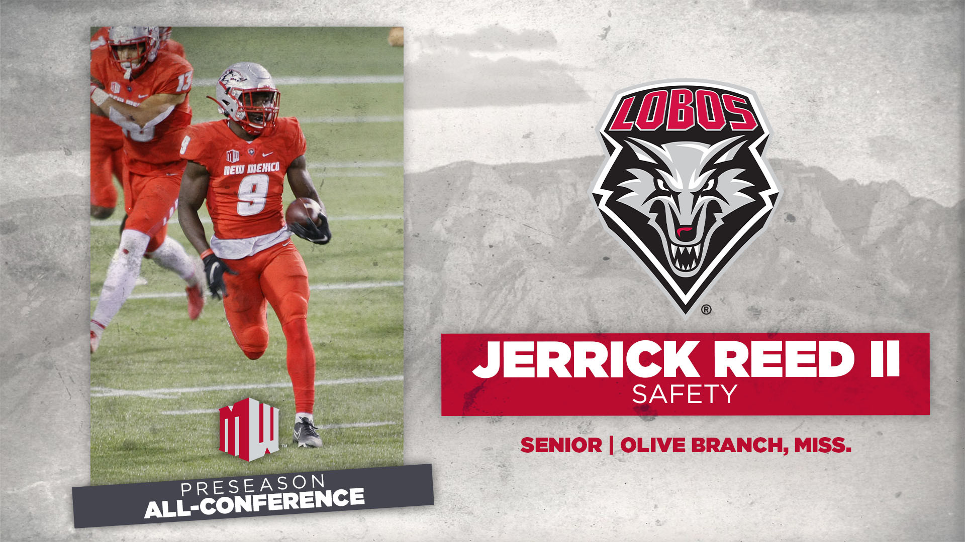 Jerrick Reed Named Preseason All-MW - New Mexico Lobos - Official ...
