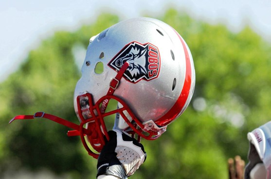 The Lobos roll out a new helmet design in their season opener vs. Southern University. The Lobos also rolled out a 45-6 lead in the first half. (Dave...